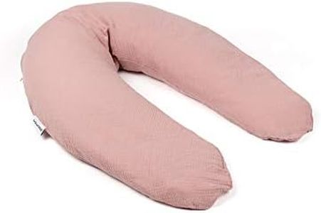 doomoo Coussin de Grossesse & Coussin Allaitement Comfy Big Tetra Pink - Ultra Confort pour Dormir Pendant la Grossesse - Soulage Dos, Jambes et Ventre - Housse 100% Bio & Certifié Oeko-TEX, Rose