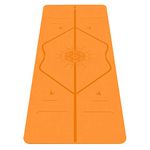 Liforme Travel Yoga mat – Free Yoga Bag, Patented Alignment System, Warrior-like Grip, Non-slip, Eco-friendly and Biodegradable, Ultra-lightweight, Sweat resistant, Long, Wide and Thick (Orange)