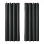 Deconovo Super Soft Thermal Insulated Eyelet Curtains Blackout Curtains for Bedroom 46 x 72 Drop Inch Dark Grey 2 Panels