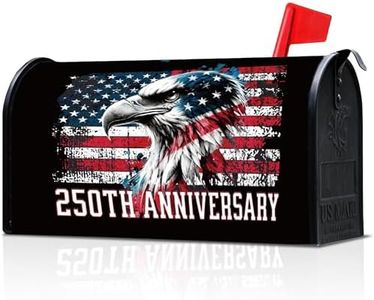 USA Summer Patriotic Magnetic Mailbox Cover, 4th of July Mail Box Covers Magnetic Standard Size, 21 x 18 Inch Independence Day Mailbox Decorations Wraps for Holiday Garden Yard Home Outdoor Decor-A02
