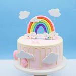 Rainbow Cloud Cake Topper, Colorful