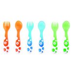 Munchkin Multi-Coloured Forks and Spoons Set of 6, Multi-coloured, (Pack of 6)