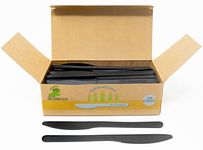 Biodegradable / Compostable Heavyweight Disposable Knives - 100 COUNT CPLA KNIVES - Eco Friendly Compostable knives made from cornstarch