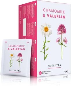 NutraTea - Chamomile & Valerian Tea | Valerian Root Tea - Bedtime Tea | Sleep Tea | Night Time Tea - 20 Tea Bags - Herbal Tea