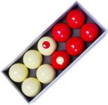 Collapsar Bumper Pool Balls 2-1/8" Regulation Size,Standard 10 Billiard Balls Set