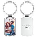 Valyria Personalised Photo Printed Text Keyring,Thank You Teacher Engraved Keepsakes Keyrings with Picture for Women Men,Custom Key Ring for Her Girls Mum Him Dad Grand Parents Friends