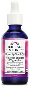 Heritage Store – Rosehip Seed Oil | 100% Organic & Cold-Pressed | Rejuvenates & Hydrates | Normal, Dry, Combination & Oily Skin | Vegan | 59 ml (2 oz.)
