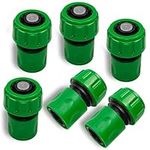 Garden Water Stop Connector 3/4 inch Water Pipe Joint Water Stop Quick Connection Watering Hose Watering Head Quick Connector Accessories 6 Pack