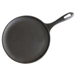 Victoria Cast Iron Comal Griddle, Round Comal Pan, Seasoned, 10.5 inch