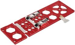 DDWT Upgraded 340mm Track Saw Square Right Angle Circular Saw Guide Rail Angle Stop Accessories Compatible with Festool & Makita Guide Rail (Red) (DD-221227)