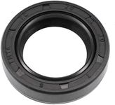 uxcell Oil Seal, TC 20mm x 30mm x 7mm Nitrile Rubber Cover Double Lip with Spring for Bearing Shaft, Black Pack of 1