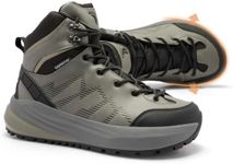 Men's Waterproof Orthopedic Backpacking Hiking Boots: Tough Orthotic Support for Plantar Fasciitis & Hammer Toes, Non Slip Footwear for Long Standing, Driving & Golf Grey Size 10
