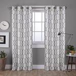 Exclusive Home Kochi Linen Blend Grommet Top Curtain Panel Pair, Dove Grey, 52x84, 2 Piece