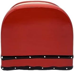 ACK Ceramic Hand Painted Napkin Holder for Kitchen, Resturant, Kitchen Décor (Tuscany Red Ruffle)