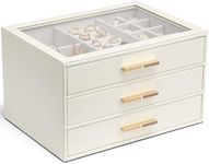 Vlando Jewelry Box for Women, Glass