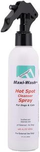 Forticept Maxi-Wash Hot Spot Treatment, Wound Care Antiseptic & Itch Relief Spray for Dogs and Cats. Relives Scratching, Rashes, Sores, Itchy Skin and Paw Licking 8 oz