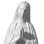 GeekPromise Blessed Virgin Mary Statue Our Lady Statue 23.5" Large Size White Resin Catholic Gift