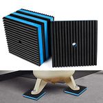Forestchill Rubber Anti Vibration Pads, 4" × 4" × 7/8" Heavy Duty Ribbed Rubber Anti-Vibration Isolation Pads with EVA Center Layer for Air Compressor, Air Conditioner Unit, HVAC, Treadmill
