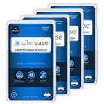 AllerEase Maximum Allergy Pillow Protector, Standard/Queen - 4 Pack