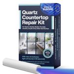 Nnrepair Quartz Countertop Repair Kit DIY (Clear, White Acrylic & Dark White Color) - Fix Your Defect Like a Pro I Suitable for Most Repairs I Fix Broken Chips in Minutes