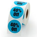 VishYogi Printers - 40% Off Sale Retail Round Pricing Label/Sticker 1.5" - Label Count (10000)