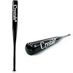 Crystals 32 Inch Wooden/Metal Baseball Bat, Aluminium/Wood Baseball Bats for Adult and Kids Outdoor Training & Practice - Variety of Colours (32 Inch, Black)