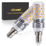 DiCUNO E14 LED Bulb 8W, E14 Small Edison Screw Light Bulbs, Warm White 2700K, 100W Incandescent Equivalent, 1000LM Non-Dimmable, 230V, SES Corn Light Bulbs for Home Lighting, Pack of 2