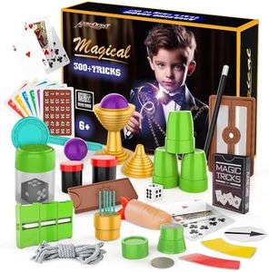 AEROQUEST Magic Kit for Kids, 300+ Magic Tricks Perfect Toy for Boys and Girls, Magic Wand Magician Set with Instruction Manual and Video for Beginners Ages 6 7 8 9 10 11 12 Years Old