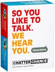 ChatterChance Generations: Conversation Card Games - Family Fun Game Night for Kids and Adults w/Grandma & Grandpa - 80 Thought Provoking Questions, Deck of Question Cards Gift for Grandparents