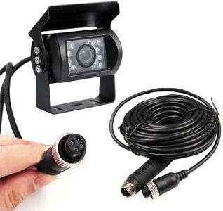 Camera arrière + 10 m 12 V-24 V 4 Broches à 18 LEDs IR, étanche, Vision de Nuit, 4 Broches, câble pour Voiture/Bus/Camion/remorque/Caravane/Camping-Car