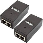 iCreatin 2-Pack 48V POE Injector,10/100Mbps IEEE 802.3af PoE Power Over Ethernet Adapter Supply for Most Cisco/Polycom/Aastra/Axis/Ubiquiti Phones, Cameras, Up to 328 Feet
