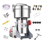 1000g Electric Grain Grinder Spice Grain Mill Stainless Steel 30s 25000RPM High Speedy Grinding with Overload Protection& 5min Timer Mill for Dry Spice Herbs/Nut/Coffee