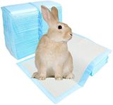 kathson 100 Pcs Rabbits Disposable Diaper Cage Liners Super Absorbent Healthy Cleaning Pad for Hedgehogs, Hamsters, Chinchillas, Rabbits, Cats, Reptiles and Other Small Animals