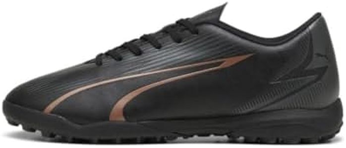 PUMA Mens Ultra Play Turf Trainer Soccer Cleats, PUMA Mens Black-Copper Rose, 10.5