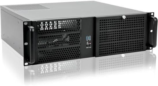 RackChoice 3u Rackmount Server Chassis MATX/Mini-ITX 3x5.25 Support ATX PSU with Either top/Bottom or Side Cooling and SFX PSU (Need to use The ATX to SFX braccket in Screw Box)