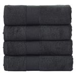 Fabstyles Super Soft and Absorbent Bath Towel, Luxury Bath Towels for Spa, Home, and Hotel, Quick Dry Towels, Set of 4, 27 x 54 Inches (Grey)