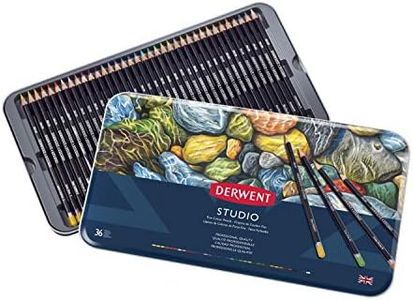 Derwent Studio Colouring Pencils, Drawing & Writing, Ideal For Illustrating, Set Of 36, Professional Quality, 32198