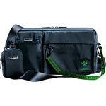 Razer Xanthus Crossbody Bag: Fits Razer Kishi, Steam Deck, Nintendo Switch - Water-Repellent Nylon - Detachable Earphones Mini Pouch - Pockets Inside & Out - Detachable Shoulder Strap