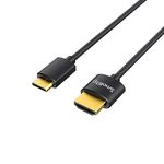 SMALLRIG Mini C to A Cable, Ultra Thin Cable 35cm/1.15Ft, Super Flexible Slim High Speed 4K 60Hz HDR 2.0, for Sony HDR-XR50, for Nikon Z6 Z7 for Canon EOS RP, EOS R - 3040