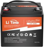 Litime 12v 50ah Lifepo4 Lithium Battery 12.8 Volt Lithium Iron Phosphate 50 Amp Deep Cycle Battery 10 Years Lifespan 4000+ Cycles for Solar Power Home Energy Storage