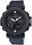 Casio Men's 'PRO TREK' Solar Powered Silicone Watch, Color:Black (Model: PRG-650Y-1CR), Multi