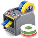 Frifreego Automatic Tape Dispenser for Tape Thickness within 0.5mm, Upgraded Silicone Wheel Electric Tape Cutting Machine, Max. Cutting Length 999mm for Tape Width 6-60mm, 110V