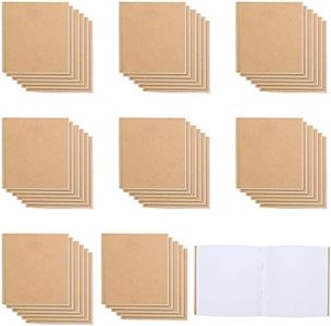 BELLE VOUS Libreta Notas Sin Líneas 10,5 x 10,7 cm Cubierta Marrón Kraft Cuaderno/Diario (Pack de 48) 24 Páginas - Pack Libretas Cuadradas para Viajes y Oficina