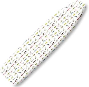 Extra Thick Ironing Board Cover and Pad, Cartoon Lake Fish 15x54 Ironing Board Cover, Resist Scorching and Staining,Elastic Edges,Funny Abstract Fish
