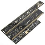 Mayata 3PCS/4PCS 15cm 20cm 25cm 30cm Multifunctional PCB Ruler Measuring Tool Resistor Capacitor Chip IC SMD Diode Transistor Package 180 Degrees (3pcs/lot)