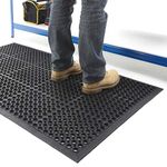 BiGDUG New Non-Slip Entrance Mat Indoor Anti-Fatigue Workshop Rubber Heavy Duty Mats - 3 Sizes (Anti-fatigue Mat 800mm x 1200mm)