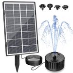 AISITIN 3.5W Solar Fountain Pump, Solar Water Fountain Outdoor with Upgraded Glass Solar Panel and 4 Nozzles, Solar Powered Fountain for Bird Bath, Ponds, Garden, Fish Tank and Swimming Pool