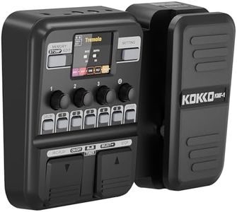 KOKKO KMF-1 Guitar Pedal, 77 Effects Guitar Multi Effects Pedal with 50 Preset, 42 Drum Rhythm, 18 Amp/Cab, Upgraded Color Screen, Aux In, Guitar Tuner Looper Expression Wah Volume Distortion Pedal