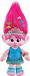 Mattel DreamWorks Trolls Band Together Plush Toy, HAIR POPS Showtime Surprise Queen Poppy Soft Doll with Lights, Sounds, 1 Hair Pops & 3 Accessories