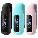 EEweca 3-Pack Clip for Fitbit Luxe, Clip Holder Compatible with Fitbit Luxe, Black + Teal + Soft Pink